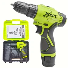 1 Set 12V Green Cordless Lithium Electric Drill, 25+1 Torque Setting, 3/8” Elect