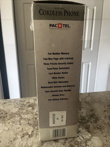 Vintage 1988 PACTEL Cordless Phone CS8100 Ivory Color-Collectible/Prop-Open Box - Zdjęcie 4 z 19