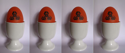 4 Shaker Eggs, Eierrasseln mit Logo der Band ''The Good The Bad And The Ugly''