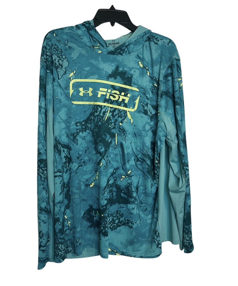 Under Armour UA ISO-Chill Shorebreak Camo Hoodie Shirt  1383576 482  Men’s  XXL