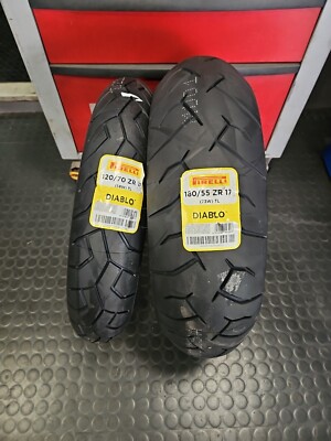 COPPIA GOMME MOTO PIRELLI DIABLO 120 70 ZR 17 58W+ 180 55 ZR 17