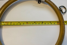 Embroidery Flexi Hoop Round Cross Stitch Display Wood Effect 8" diameter