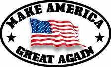 MAKE AMERICA GREAT AGAIN MAGA TRUMP AMERICAN FLAG DECAL STICKER POLITICAL