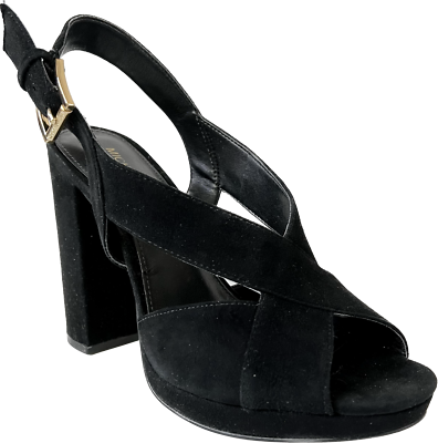 Michael Michael Kors Women's Berkley Dress Sandal Suede Black, Size: M