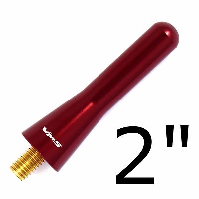 RED STUBBY SHORT ALUMINUM SCREW IN ANTENNA 2'' FOR 97-04 GM CHEVY CORVETTE C5