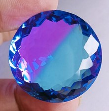 EGL Certified 91.50 Ct Natural Big Size Tourmaline Bi-Color Round Shape Gemstone