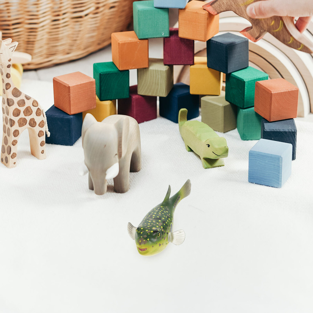 Realistic Faux Artificial Fake Kids Toy Puffer Fish Figurine eBay