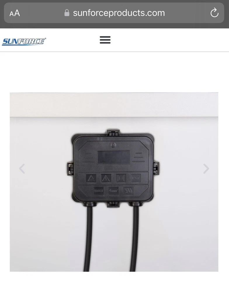 PANEL SOLAR CRISTALINO Sunforce 175 vatios, 12 voltios Foto 3 de 3