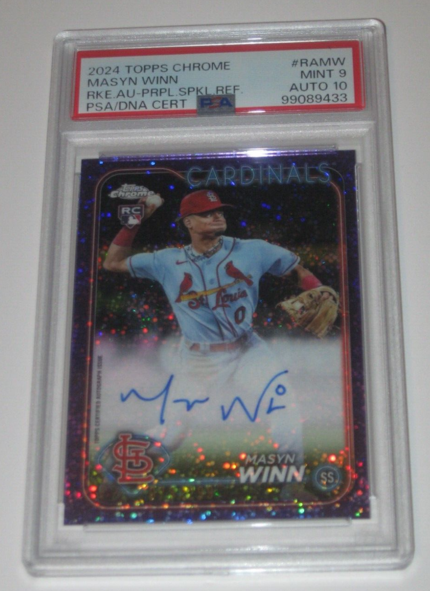 2024 Topps Chrome - Rookie Autographs Masyn Winn #RA-MW Purple 