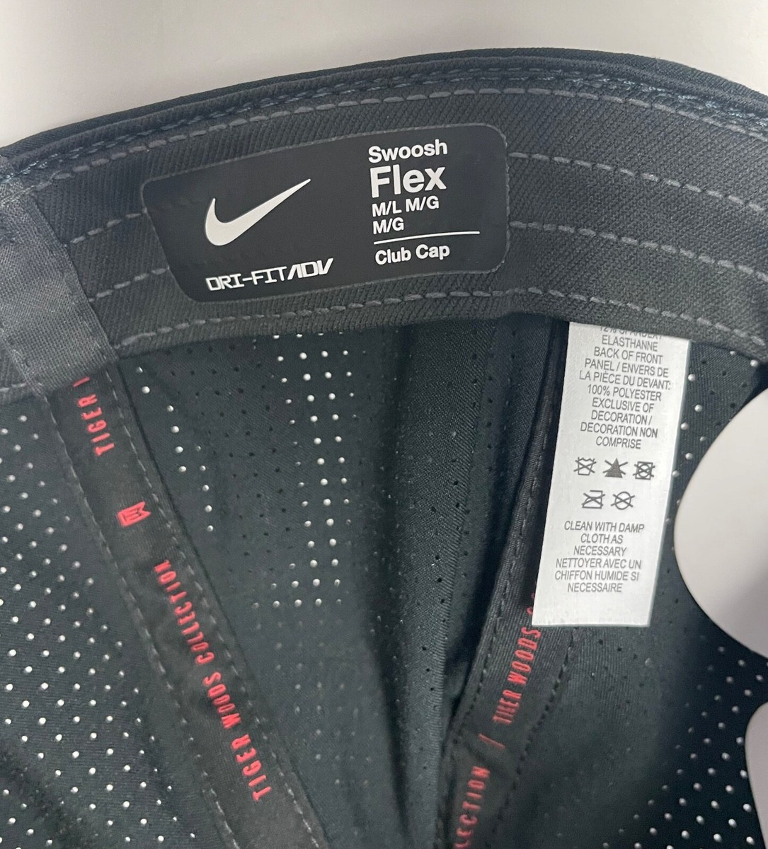 NIKE TIGER WOODS CLUB CAP SWOOSH FLEX MEDIUM / LARGE FB6454 NIKE TIGER WOODS CLUB CAP SWOOSH FLEX MEDIUM / LARGE FB6454