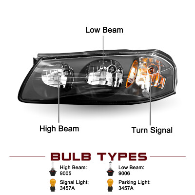 WEELOTO For 2000-2005 Chevy Ipala Headlights Assebly, 2000 2001 2002 WEELOTO For 2000-2005 Chevy Ipala Headlights Assebly, 2000 2001 2002