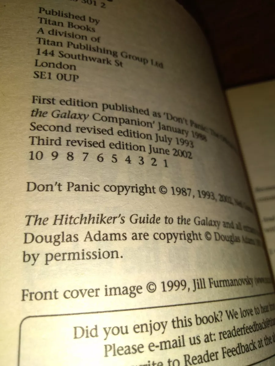 Don't Panic: The Official Hitchhiker's Guide to the Galaxy