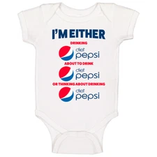 Thinking About Drinking Diet Pepsi Baby One Piece
