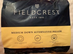 Medium Firm Pillow Down Alternative Fieldcrest Standard Queen