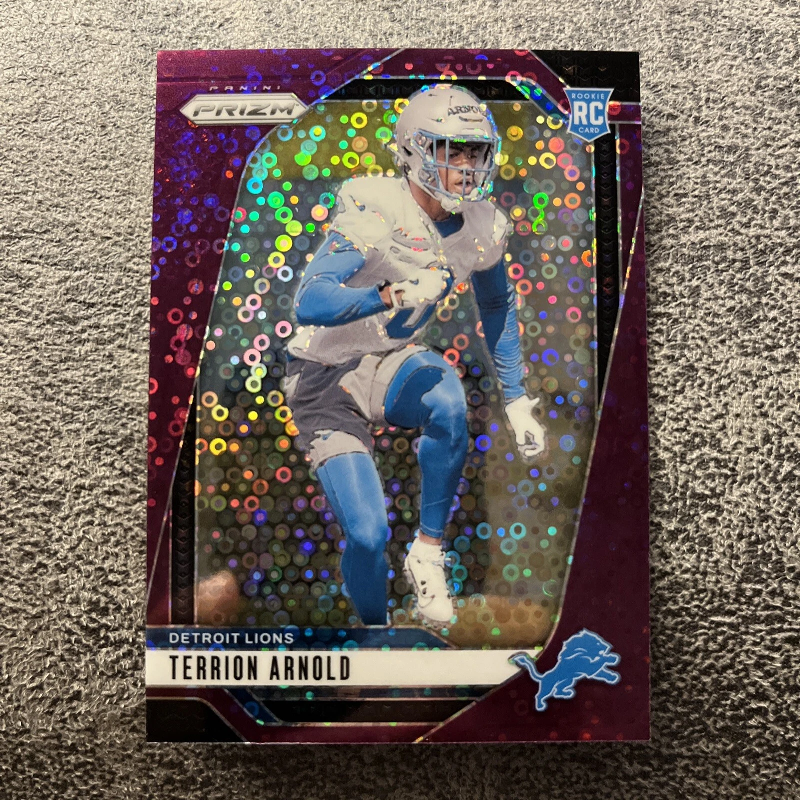 2024 Prizm Rookie Purple Disco  Terrion Arnold #389 Detroit Lions/49 SSP