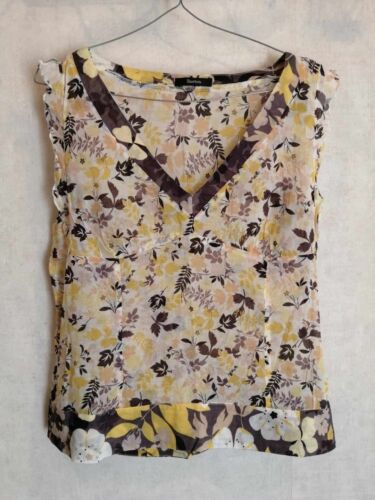 Blouse jaune et marron coton fin T40 Burton (2404037) - Photo 1/4