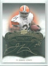 2008 Upper Deck Exquisite Collection Jamal Lewis Auto #'ed 34/40