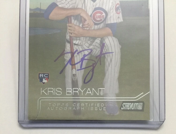 Kris Bryant Auto 2015 Topps Stadium Club Autograph SP Rookie RC Chicago Cubs - Image 2 of 3