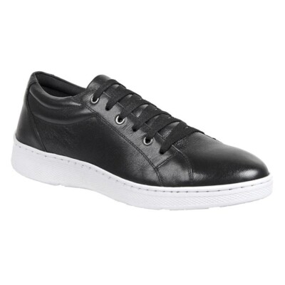 SANDRO MAGIC BLACK PERFED TOE SIX EYELET LOW TOP SNEAKERS IN DARK NAVY SZ 9US