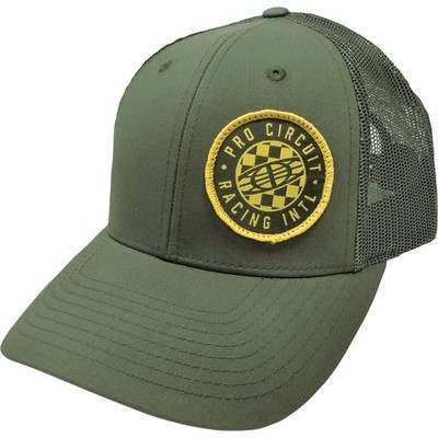 Pro Circuit Global Checkered Hat - Olive - One Size 6720105