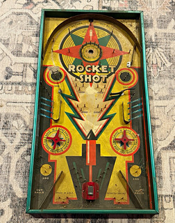 Lindstrom's Rocket Shot Vintage Collectible Tabletop Pinball Game Original