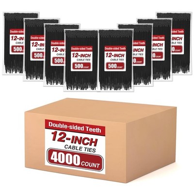 Double-sided Toothed Nylon Ties 4000 Pack