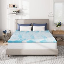 Mattress Topper 2 Inch Twin Size, Infused Memory Foam Bed Topper for Back Pai...