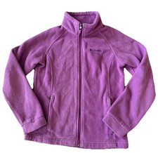 Girls Columbia Purple Fleece Jacket Full Zip Size Medium