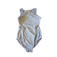 BLOCH Lilac Floral Print Ballet Dance Leotard Leo Girls Kids size 8-10
