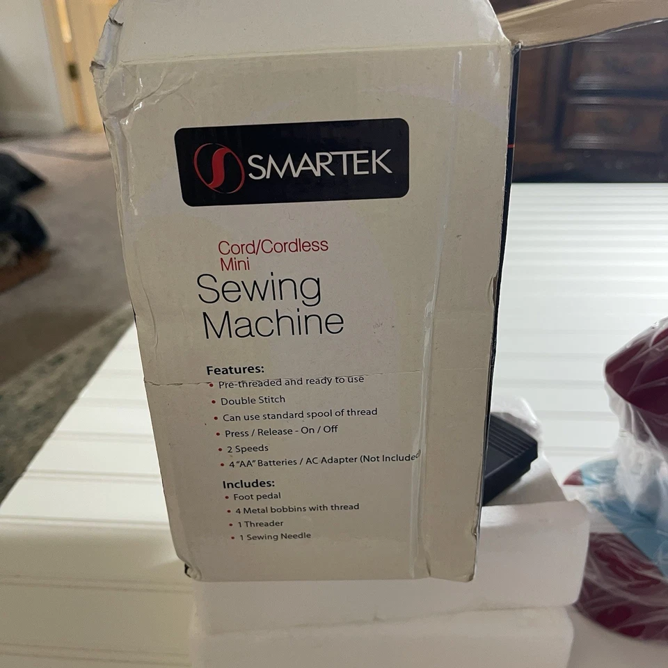 SMARTEK 2 Stitch Mini Sewing Machine with Pedal RX-08- OPEN BOX - Image 3 of 4