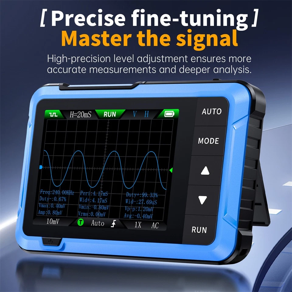 FNIRSI DSO510 2 IN 1 Handheld Digital Oscilloscope Signal Generator 48MS/s 10MHz - Image 4 of 4