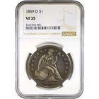 1859-O $1 NGC VF35 - Liberty Seated Dollar