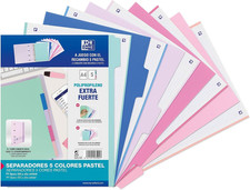Strongline 4 Ring A4 Opaque Plastic Lever Arch File 5 Positions 4 Drill 5 Pastel