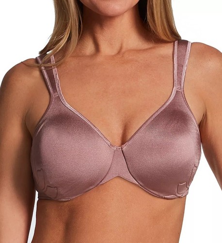 Bali Live It Up Full-Figure Seamless Underwire Bra 3353 Mauve 38C NWT