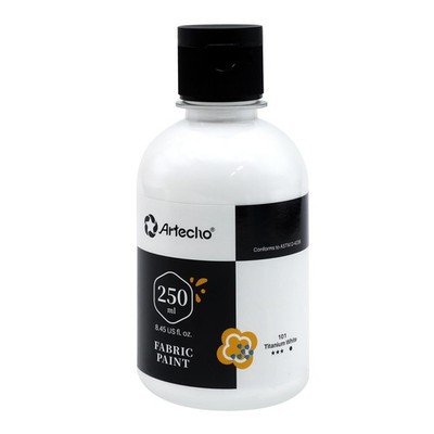 Artecho weiße Stofffarbe, 250 ml/8,45 oz Stofffarbe für Kleidung Permane...