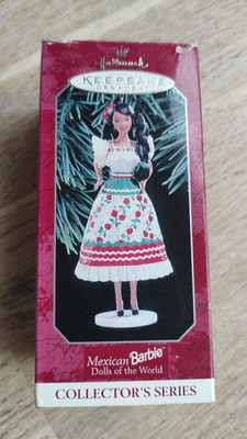 Vintage Barbie Hallmark Keepsake Ornament Christmas Mexican Barbie 1998