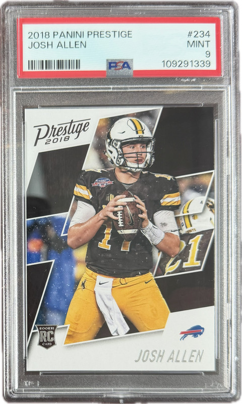 2018 Panini Prestige Base Rookie Josh Allen #234 RC PSA 9 - Bills