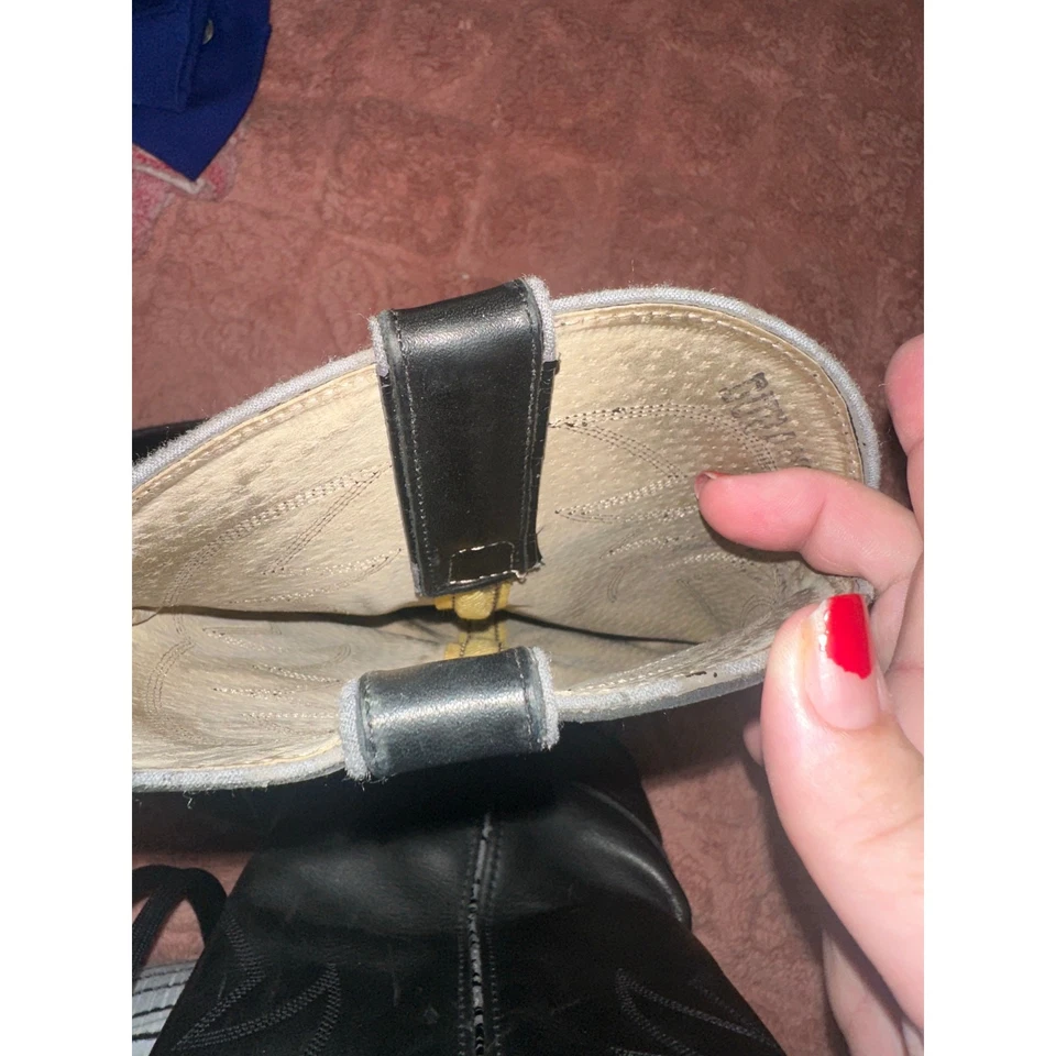 Botas Roper Durango de cuero negras para hombre - talla 9D Foto 3 de 4