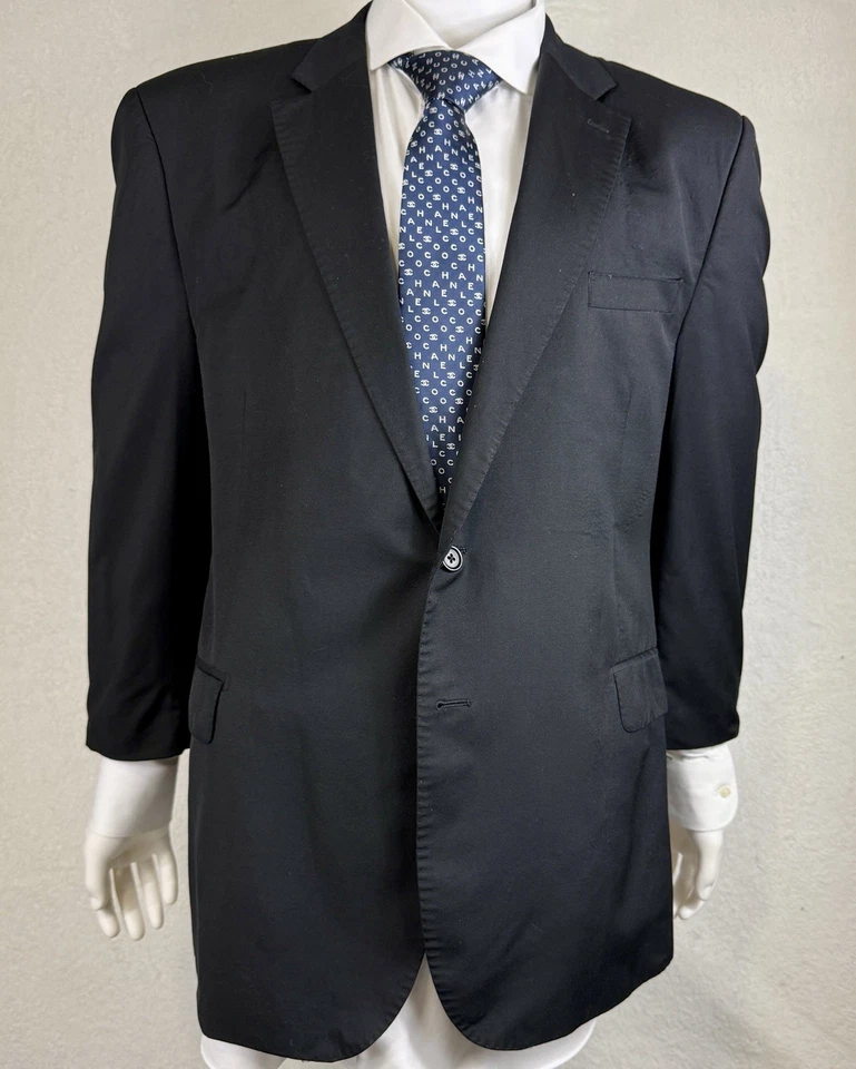 Abrigo deportivo Saks Fifth Avenue para hombre azul marino talla 44 100 % lana traje chaqueta usado en excelente estado Foto 2 de 4