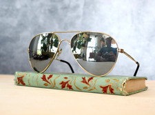 Vintage Foster Grant Sunglasses NOS 80s Taiwan Mirror Lens Aviator pilot Classic