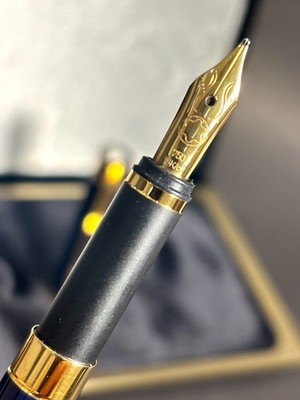 Montblanc Noblesse Fountain Pen (2nd Gen) - Blue Lacquer w Gold