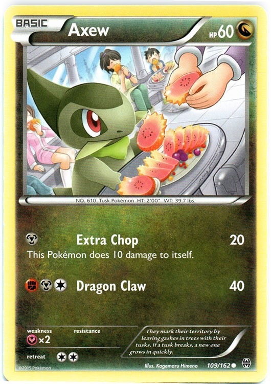 x4 Axew - 109/162 - Common Pokemon XY Breakthrough M/NM