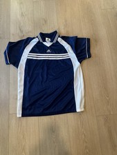 Adidas Vintage Made In USA Soccer Jersey Navy Blue /white Men’s Size L