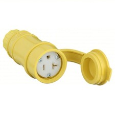 Hubbell Hbl15w33a Watertight Connector Nema 5-20 20a 125v 2p 3w Yellow