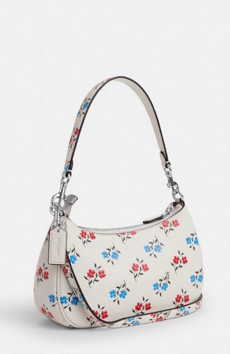 NWT COACH Teri Shoulder Bag With Fashion Floral Print CT830 ​Chalk