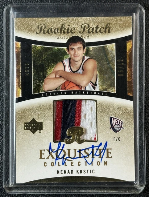 NENAD KRSTIC 2004-05 UPPER DECK EXQUISITE #51 ROOKIE PARALLEL PATCH AUTO 06/12
