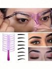 8-in-1 Eyebrow Stencil Brow Stamp Template Reusable Makeup Tools Set