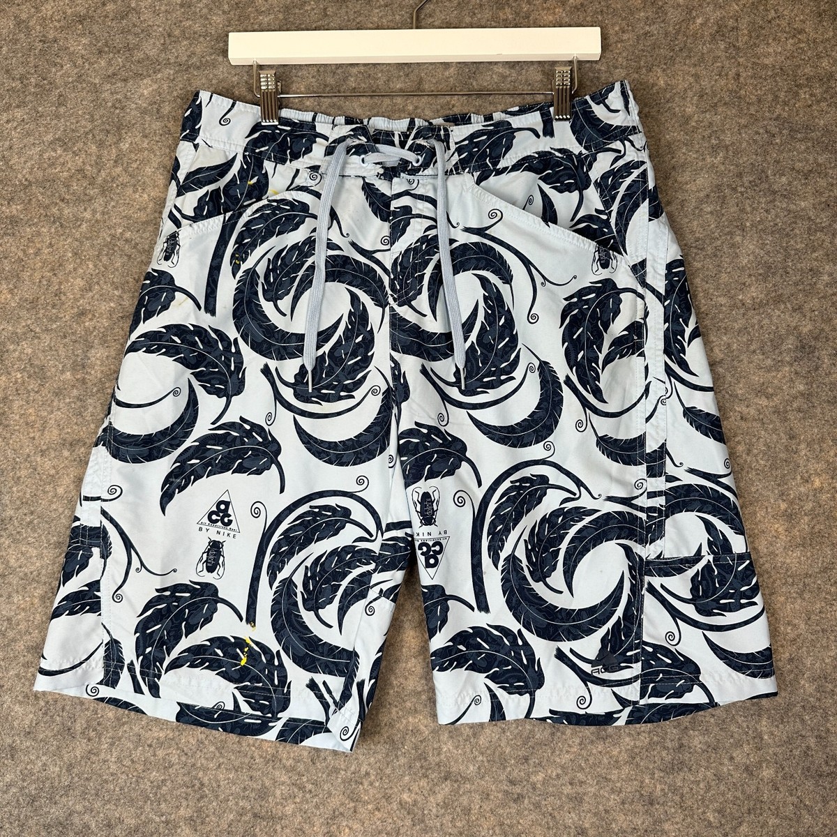 パンツ NIKE ACG All Over Pattern Swim Shorts L VTG Nike ACG Swim Trunks Mens Large Lined All Condition