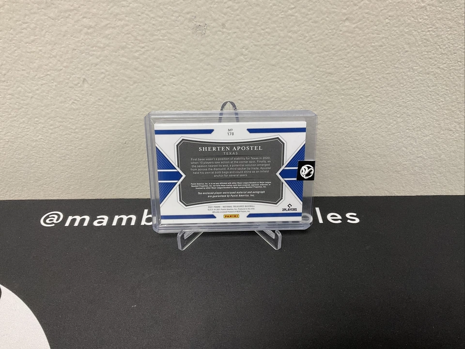 RPA 2021 Panini National Treasures Sherten Apostel RC Auto Patch 17/25 #178 - Image 2 of 2