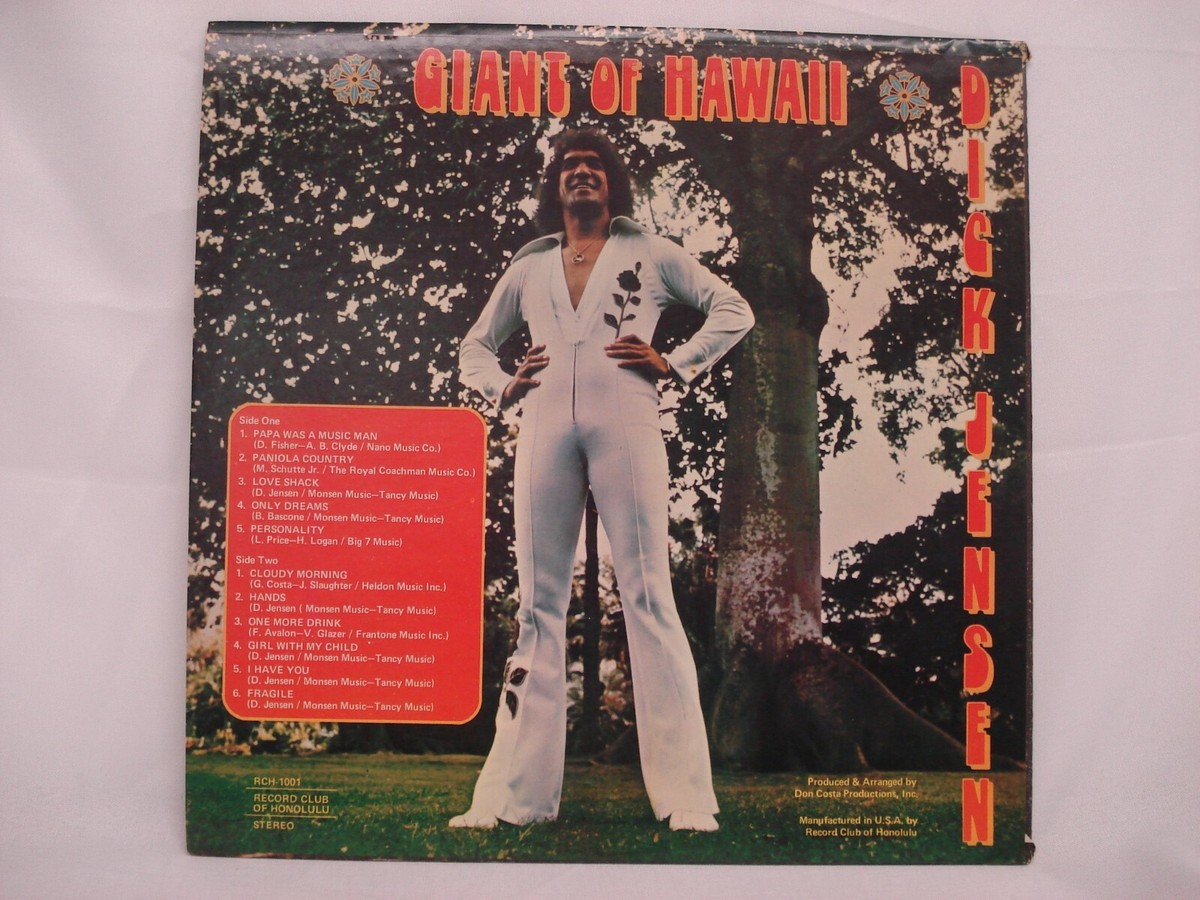 GIANT OF HAWAII DICK JENSEN SIGNED VINTAGE 70'S VINYL RECORD LP | eBay
